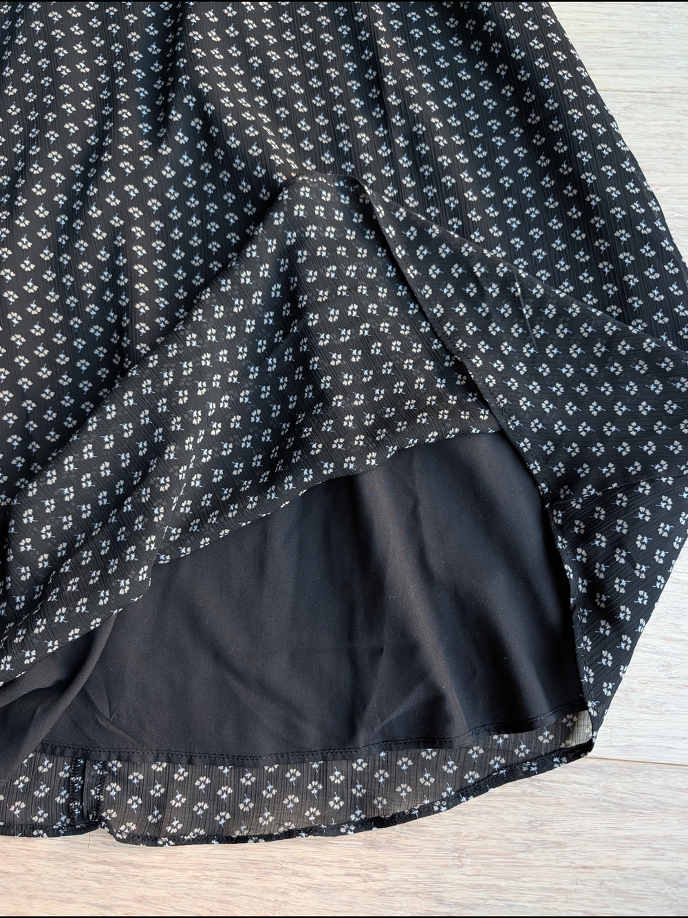 Ann Taylor Black Midi Dress with White Geo Dot Pattern - Picture 5 of 5